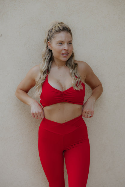 טייץ סקיני Blueberry Leggings - אדום