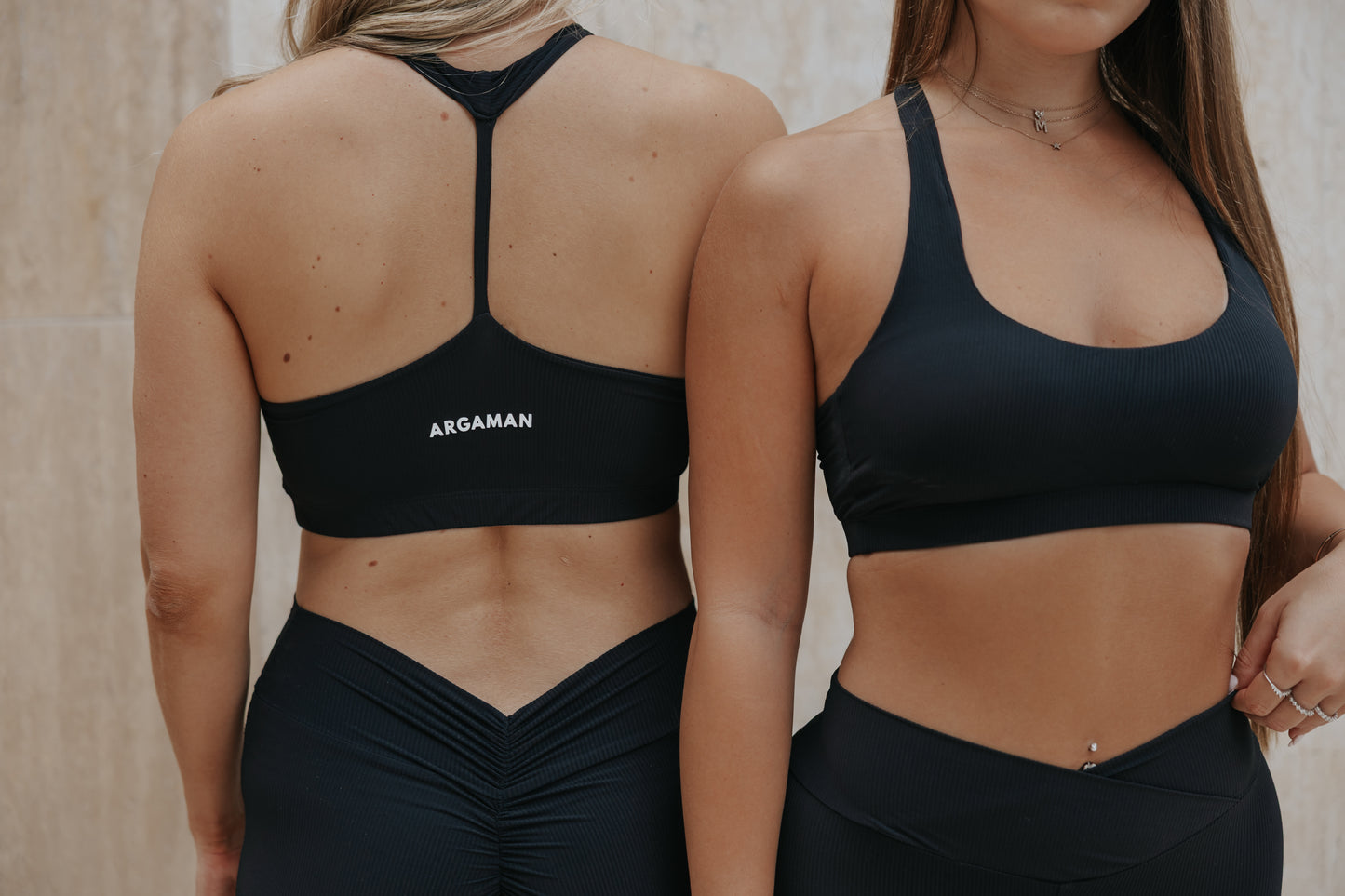 טופ ריב Peach Top - שחור