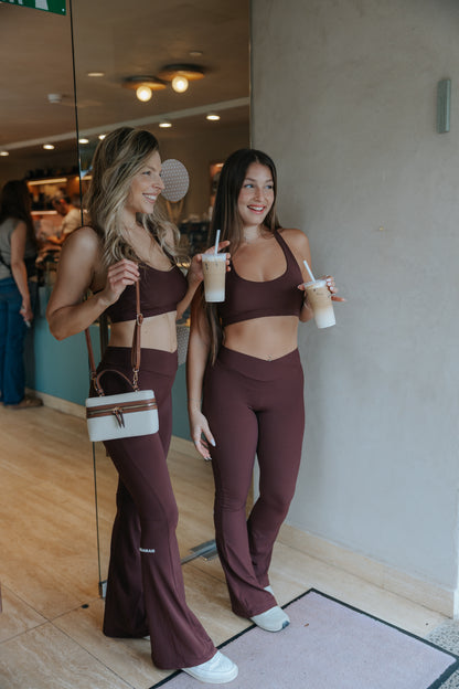 טייץ ריב Peach Leggings - חום